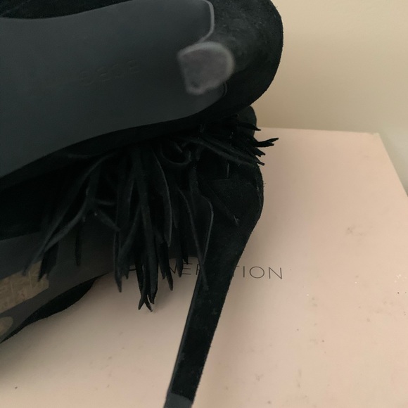 BCBG Black Oil Calf SuedeHeels - Picture 5 of 7